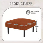 TUYOHW Petit Pouf sur Pieds, Repose-Pieds en Velours Côtelé de 56 cm, Capacité de 200 kg, Tabouret Rembourré Carré pour Salon, Chambre, Entrée