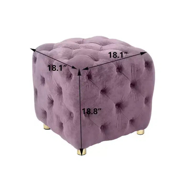 TUYOHW Pouf de rangement 18 cubes, repose-pieds en velours avec compartiment caché, tabouret unique en forme de dé pour salon, chambre à coucher, entrée