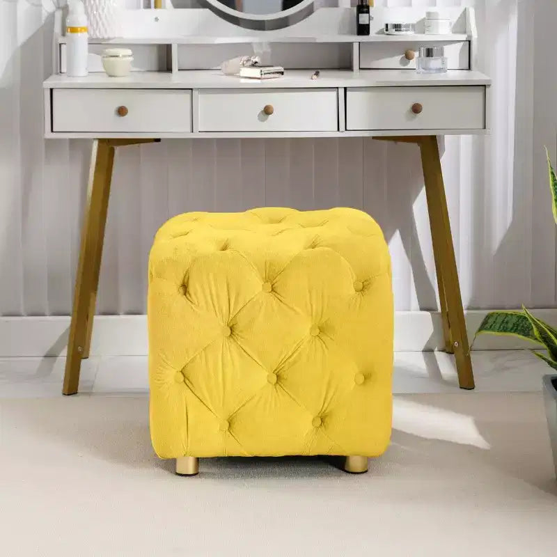 TUYOHW Pouf de rangement 18 cubes, repose-pieds en velours avec compartiment caché, tabouret unique en forme de dé pour salon, chambre à coucher, entrée