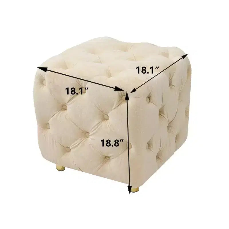 TUYOHW Pouf de rangement 18 cubes, repose-pieds en velours avec compartiment caché, tabouret unique en forme de dé pour salon, chambre à coucher, entrée