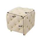 TUYOHW Pouf de rangement 18 cubes, repose-pieds en velours avec compartiment caché, tabouret unique en forme de dé pour salon, chambre à coucher, entrée