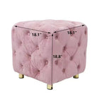 TUYOHW Pouf de rangement 18 cubes, repose-pieds en velours avec compartiment caché, tabouret unique en forme de dé pour salon, chambre à coucher, entrée
