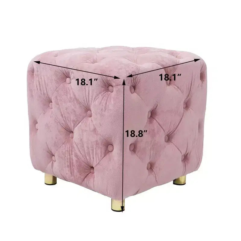 TUYOHW Pouf de rangement 18 cubes, repose-pieds en velours avec compartiment caché, tabouret unique en forme de dé pour salon, chambre à coucher, entrée
