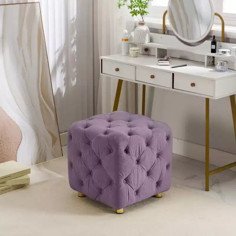 TUYOHW Pouf de rangement 18 cubes, repose-pieds en velours avec compartiment caché, tabouret unique en forme de dé pour salon, chambre à coucher, entrée