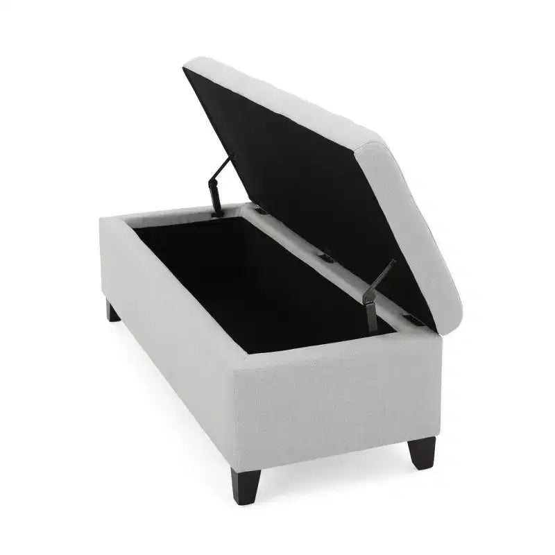 TUYOHW 50.75 Banc de Rangement Ottoman, Banc Ottoman Rembourré pour Pied de Lit avec Compartiment de Rangement Caché, Ottoman pour Salon, Entrée