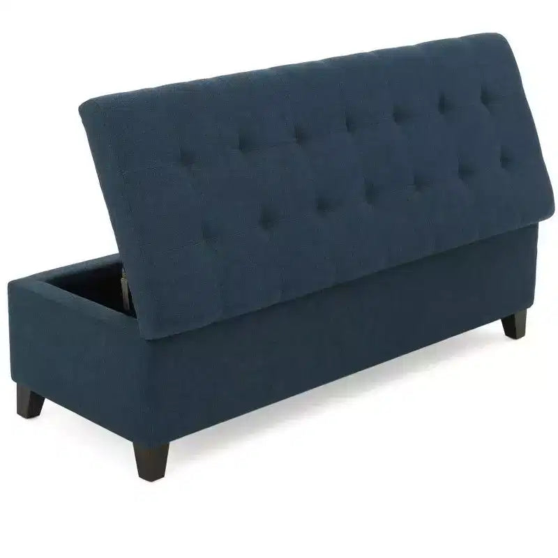 TUYOHW 50.75 Banc de Rangement Ottoman, Banc Ottoman Rembourré pour Pied de Lit avec Compartiment de Rangement Caché, Ottoman pour Salon, Entrée
