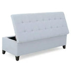 TUYOHW 50.75 Banc de Rangement Ottoman, Banc Ottoman Rembourré pour Pied de Lit avec Compartiment de Rangement Caché, Ottoman pour Salon, Entrée