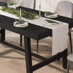 Table à manger pour 6-8 personnes, table de cuisine rectangulaire de 200 cm, tables de cuisine industrielles en bois de style rustique avec cadre métallique robuste, pour bureau et maison
