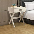 Table d'appoint carrée Royal Hampton, Blanc