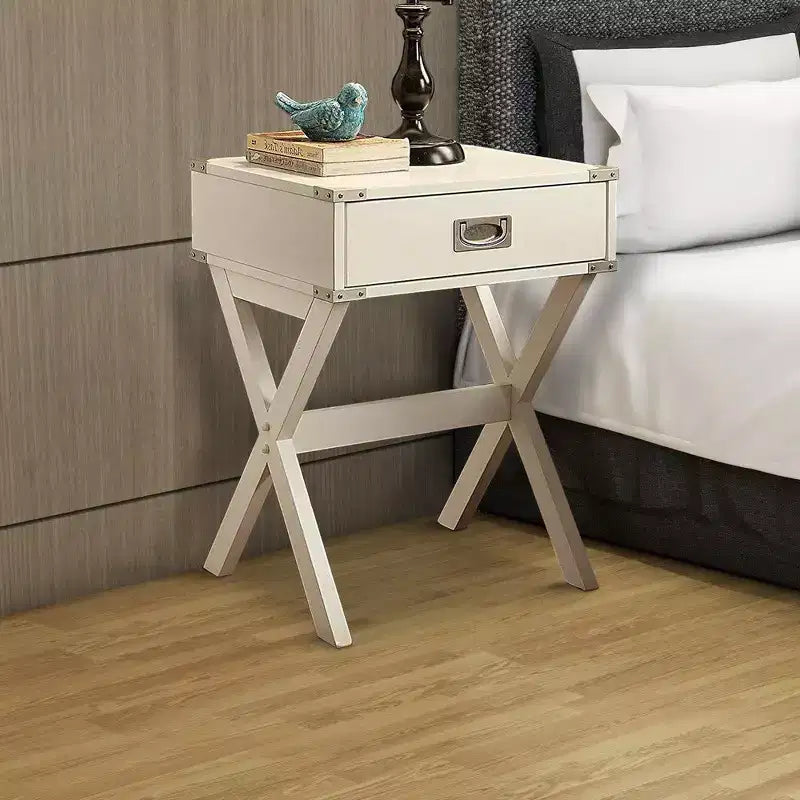Table d'appoint carrée Royal Hampton, Blanc