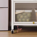 Étagères de rangement mobiles en métal MAYEERTY avec portes, capacité de charge de 250 kg, rangement vertical et déplacement fluide