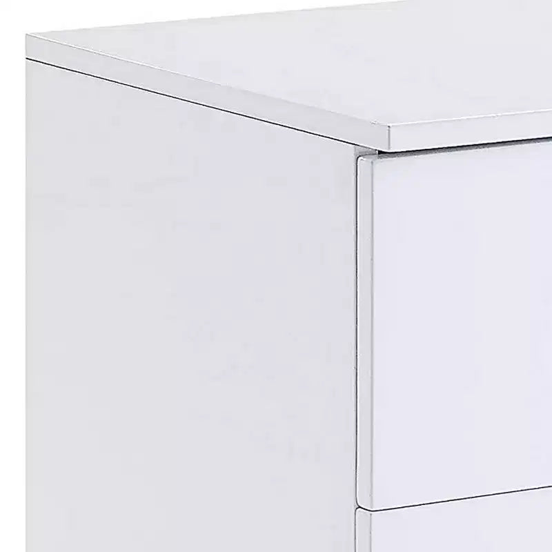 Table d'appoint bicolore en bois Royal Hampton avec 2 tiroirs, blanc et marron