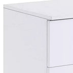 Table d'appoint bicolore en bois Royal Hampton avec 2 tiroirs, blanc et marron
