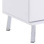 Table d'appoint bicolore en bois Royal Hampton avec 2 tiroirs, blanc et marron