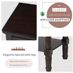 Petite table console de ferme avec rangement, table d'entrée rétro en bois avec tiroirs et étagère inférieure, table d'appoint mince en bois pour entrée