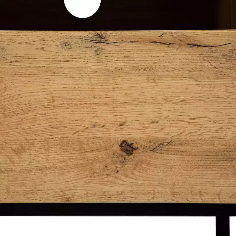 Meuble TV pour téléviseur de 80 pouces, meuble de rangement en bois, console média moderne avec portes abattantes, centre de divertissement pour salon, en bois