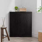 MAYEERTY Armoires de Rangement Modernes à 2 Portes, Rangement Efficace pour Salon, Salle à Manger, Chambre, Noir