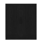 MAYEERTY Armoires de Rangement Modernes à 2 Portes, Rangement Efficace pour Salon, Salle à Manger, Chambre, Noir