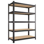 Étagère de rangement métallique à 5 niveaux Clihome, capacité de 1360 kg, étagère réglable robuste