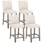 Costway 4PCS 24.5 Counter Height Bar Stools Modern Fabric Upholstered Kitchen Chairs