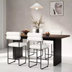 Costway Lot de 2 tabourets de bar hauteur comptoir de 66 cm avec cadre en métal et repose-pieds