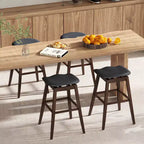Lot de 2 tabourets de bar pivotants Costway 31 po avec siège rembourré profilé et repose-pieds