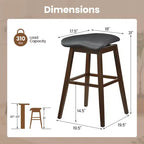 Lot de 2 tabourets de bar pivotants Costway 31 po avec siège rembourré profilé et repose-pieds