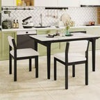 Lot de 4 chaises de salle à manger Costway en fausse fourrure de mouton, chaises de cuisine rembourrées avec cadre en bois, blanc