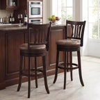 Lot de 2 tabourets de bar pivotants Costway de 76 cm de hauteur avec dossier et assise en similicuir
