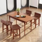 Costway Chaise de Salle à Manger Pivotante, Lot de 2 Chaises de Cuisine en Bois Style Ferme, Chaises d'Appoint sans Accoudoirs