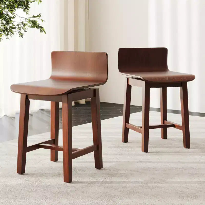 Costway Chaise de Salle à Manger Pivotante, Lot de 2 Chaises de Cuisine en Bois Style Ferme, Chaises d'Appoint sans Accoudoirs