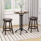 Tabourets de bar Costway de 61 cm de haut (lot de 4) avec siège rond pivotant à 360° et repose-pieds