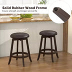 Tabourets de bar Costway de 61 cm de haut (lot de 4) avec siège rond pivotant à 360° et repose-pieds