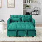 TUYOHW 55.43 Fauteuil-lit convertible, Canapé-lit pliant avec dossier réglable et lit gigogne, Canapés en velours pour salon et petit espace