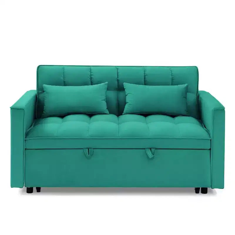 TUYOHW 55.43 Fauteuil-lit convertible, Canapé-lit pliant avec dossier réglable et lit gigogne, Canapés en velours pour salon et petit espace