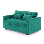 TUYOHW 55.43 Fauteuil-lit convertible, Canapé-lit pliant avec dossier réglable et lit gigogne, Canapés en velours pour salon et petit espace