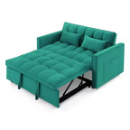 TUYOHW 55.43 Fauteuil-lit convertible, Canapé-lit pliant avec dossier réglable et lit gigogne, Canapés en velours pour salon et petit espace