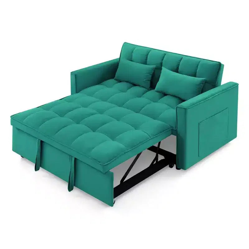 TUYOHW 55.43 Fauteuil-lit convertible, Canapé-lit pliant avec dossier réglable et lit gigogne, Canapés en velours pour salon et petit espace