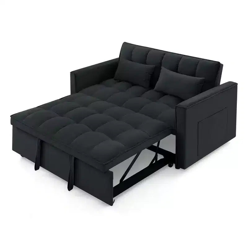 TUYOHW 55.43 Fauteuil-lit convertible, Canapé-lit pliant avec dossier réglable et lit gigogne, Canapés en velours pour salon et petit espace