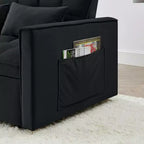 TUYOHW 55.43 Fauteuil-lit convertible, Canapé-lit pliant avec dossier réglable et lit gigogne, Canapés en velours pour salon et petit espace