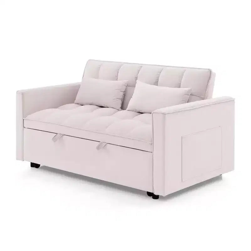 TUYOHW 55.43 Fauteuil-lit convertible, Canapé-lit pliant avec dossier réglable et lit gigogne, Canapés en velours pour salon et petit espace