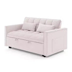 TUYOHW 55.43 Fauteuil-lit convertible, Canapé-lit pliant avec dossier réglable et lit gigogne, Canapés en velours pour salon et petit espace
