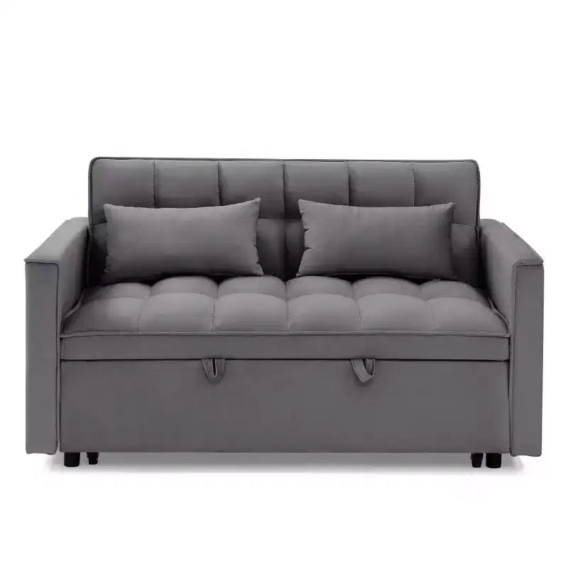 TUYOHW 55.43 Fauteuil-lit convertible, Canapé-lit pliant avec dossier réglable et lit gigogne, Canapés en velours pour salon et petit espace