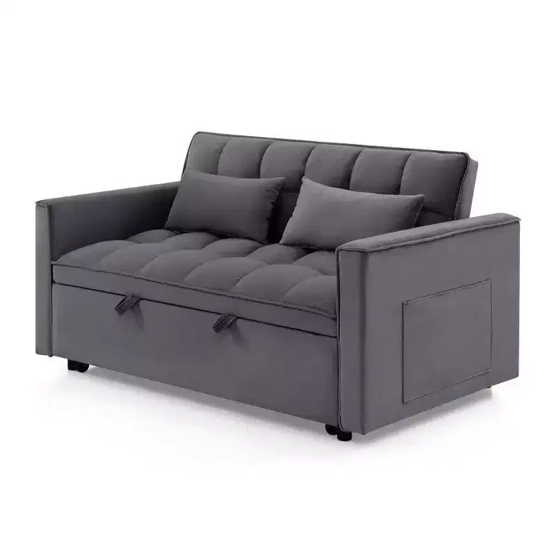 TUYOHW 55.43 Fauteuil-lit convertible, Canapé-lit pliant avec dossier réglable et lit gigogne, Canapés en velours pour salon et petit espace