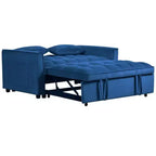 TUYOHW Canapé-lit convertible 3-en-1, canapé escamotable moderne avec dossier réglable et poches de rangement, causeuse en velours pour salon