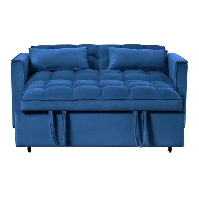 TUYOHW Canapé-lit convertible 3-en-1, canapé escamotable moderne avec dossier réglable et poches de rangement, causeuse en velours pour salon