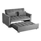 TUYOHW Canapé-lit convertible 3-en-1, canapé escamotable moderne avec dossier réglable et poches de rangement, causeuse en velours pour salon