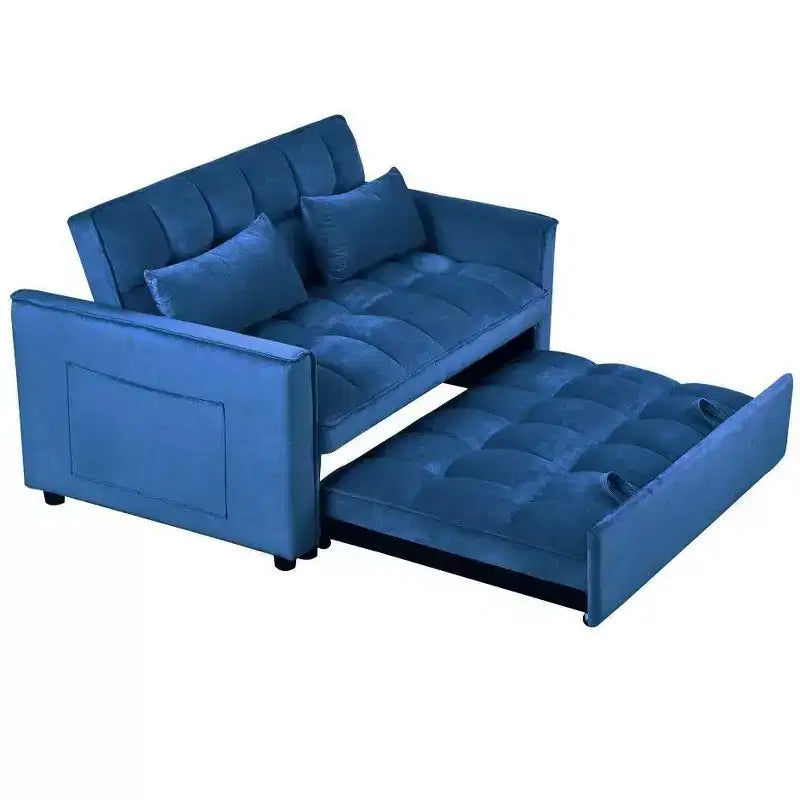 TUYOHW Canapé-lit convertible 3-en-1, canapé escamotable moderne avec dossier réglable et poches de rangement, causeuse en velours pour salon