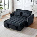 TUYOHW Canapé-lit convertible 3-en-1, canapé escamotable moderne avec dossier réglable et poches de rangement, causeuse en velours pour salon