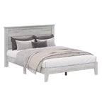 Lit plateforme moderne Galano avec tête de lit à lattes 66,1 L 85,6 P 40,2 H